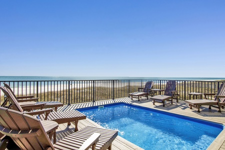 Private saltwater pool
