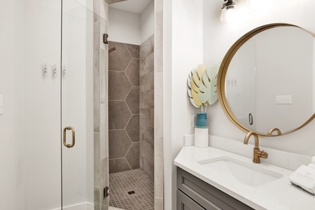 Private bathroom for bedroom #7 with a walk-in shower