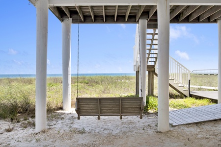 Enjoy the summer breeze in the swing
