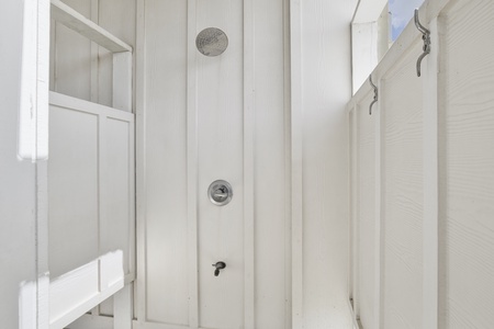 Enclosed outdoor shower