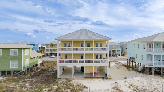 Gulf and beach views