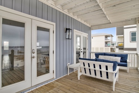 Or lounge and watch sunsets on the outdoor sofas