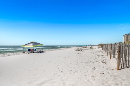 Sugar white sand and blue water for miles