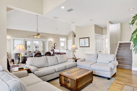 The living room offers a sofa sleeper, accommodating 2 guests