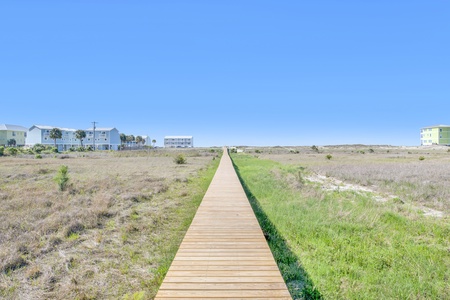 Boardwalk to the Gulf and beach