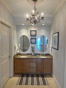 Master bath with a double vanity