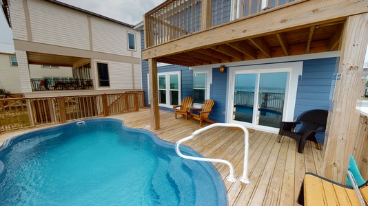 Enjoy a private beachside pool that can be heated during the cooler months