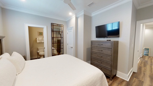 The Master comes with a TV and a private bathroom