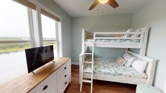 Bedroom 4, 2nd level, twin over full bunk; sleeps 3