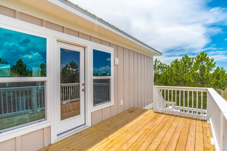 Enjoy the beautiful day on this open deck