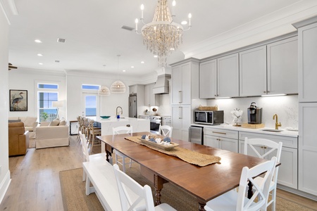 Beautiful dining area for 12 guests