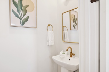 Convenient 1st floor powder room
