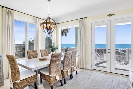 Beautiful dining area with seating for 8 and views for miles