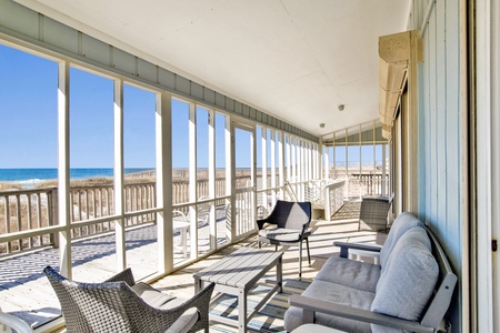 Relax on the screened porch