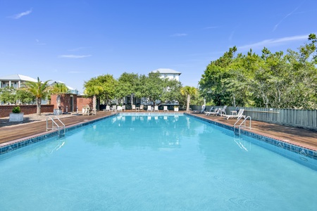 Take a dip in the large community pool!