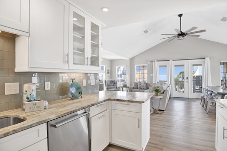Granite counters and stainless appliances