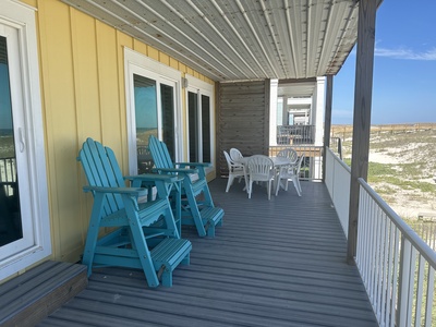 1st floor balcony accessible through living room and master bedroom