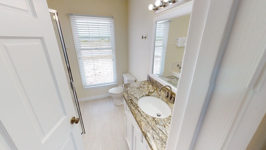 Updated vanity inside the master bathroom