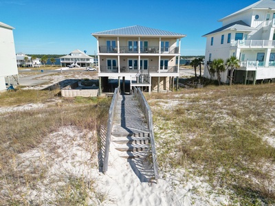 Sunrays has a private boardwalk to the beach