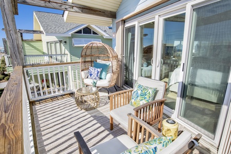 Hello Sunshine (Unit A)  Master bedroom balcony