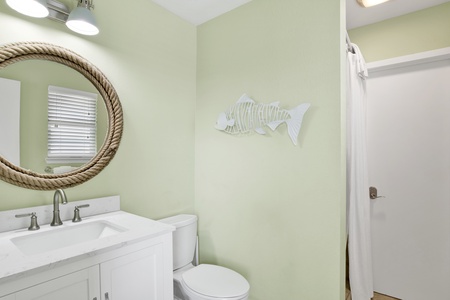 Private master bathroom with a walk-in shower