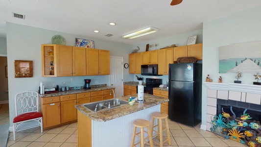 You won't miss a thing when you spend time in this kitchen