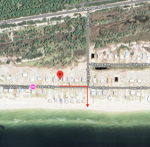 Deeded beach access located at Cortez St