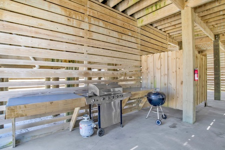 Covered grilling area