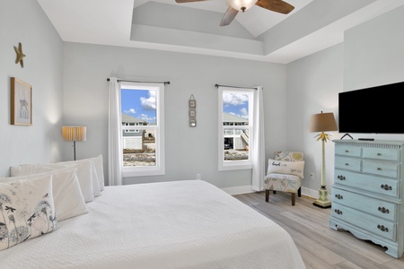 It offers a TV and private bathroom