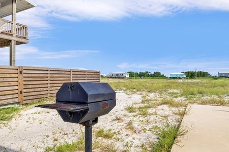 Charcoal grill on site