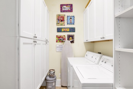 Large laundry room located on the main floor