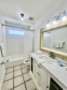 2nd floor guest bathroom with tub/shower combo