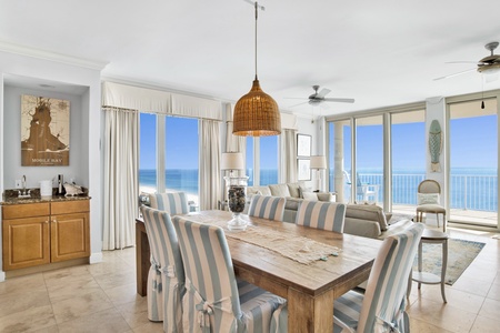 Enjoy Gulf views while dining