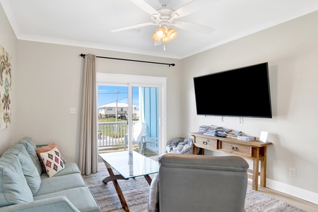 The 2nd living room is located on the first floor