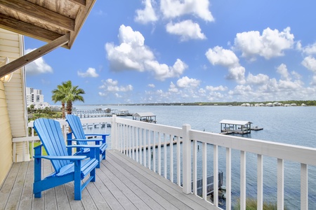 Beautiful views of the Little Lagoon from the 2nd floor balcony