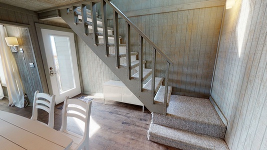 Stairs leading to the loft