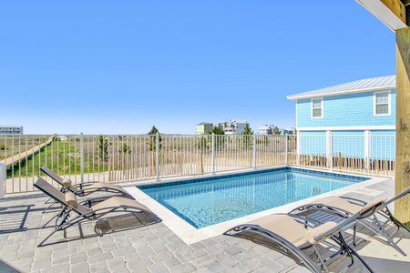 Summertime Blues I has a private fenced pool