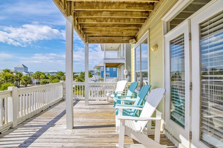 Covered balcony access