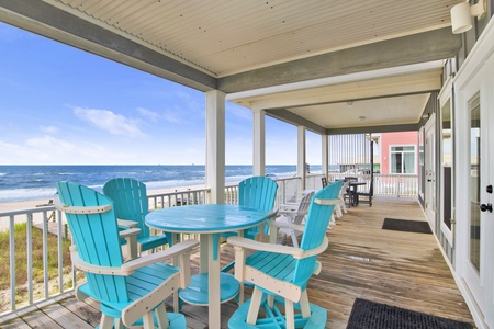 Enjoy meals outdoors under the covered porch