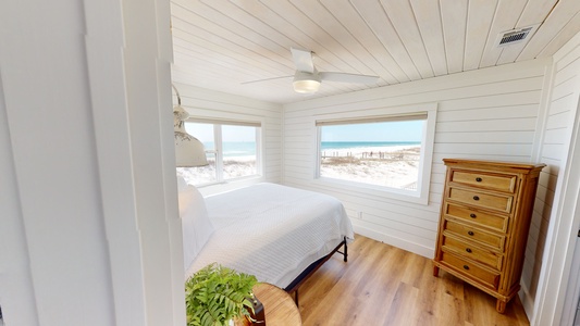 Bedroom 2 boasts Gulf views and a private bathroom