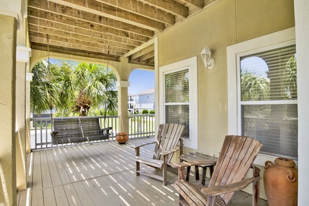 Expansive balcony accessible from 3 bedrooms