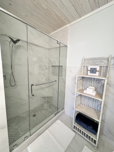 Walk-in tile shower