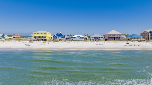 View of the home from the Gulf