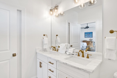 Private bath in Bedroom 4 with a double vanity