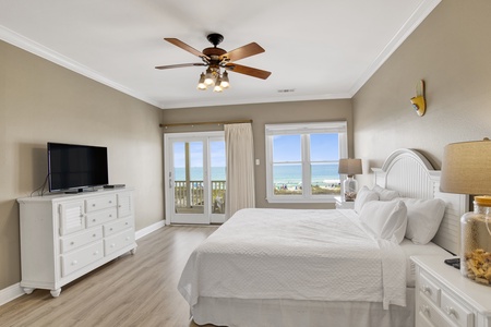 2nd floor bedroom with attached bathroom and balcony access