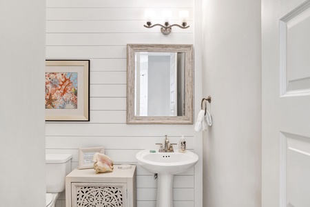 Half bathroom located on the 1st floor