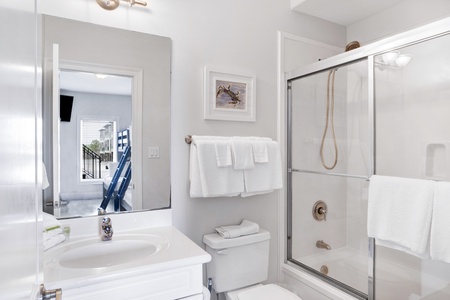 Private bathroom in bedroom 2 with a tub/shower combo