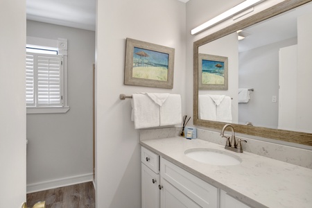 Hall bath with walk-in shower