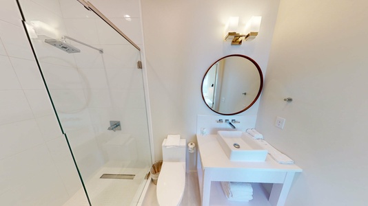 The private bathroom in Bedroom 2 with a walk-in shower