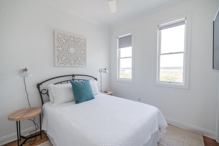 1st floor Bedroom 2 has a queen bed and an attached bathroom